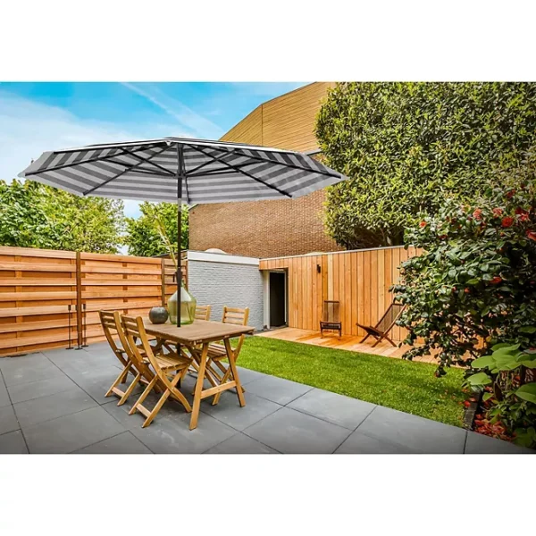 Veranura OneClick Gen2 9’ Patio Market Umbrella – Push-Button Tilt & Rib Replacement Technology