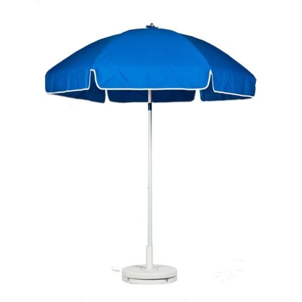Veranura 7.5’ Steel Beach Umbrella – Heavy Gauge Vinyl Canopy & Ash Wood Pole