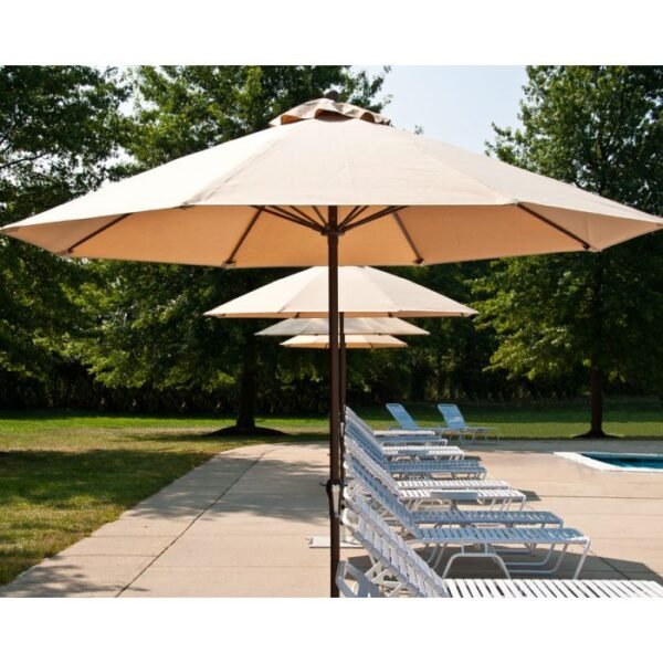 Veranura 7.5’ Market Umbrella – Fiberglass Frame with Sunbrella® Canopy & Pulley Lift