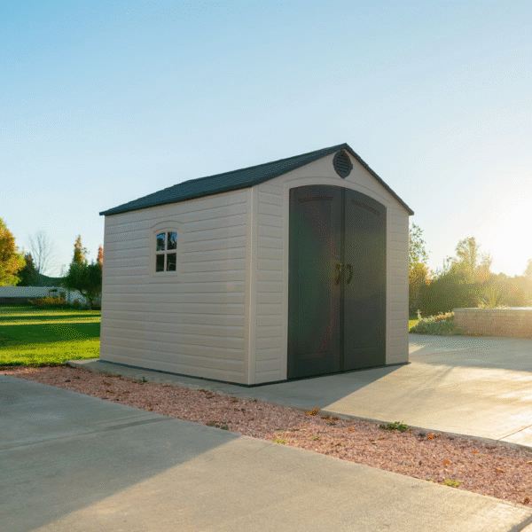 Lifetime 8 Ft. x 10 Ft. High-Density Polyethylene (Plastic) Outdoor Storage Shed with Steel-Reinforced Construction