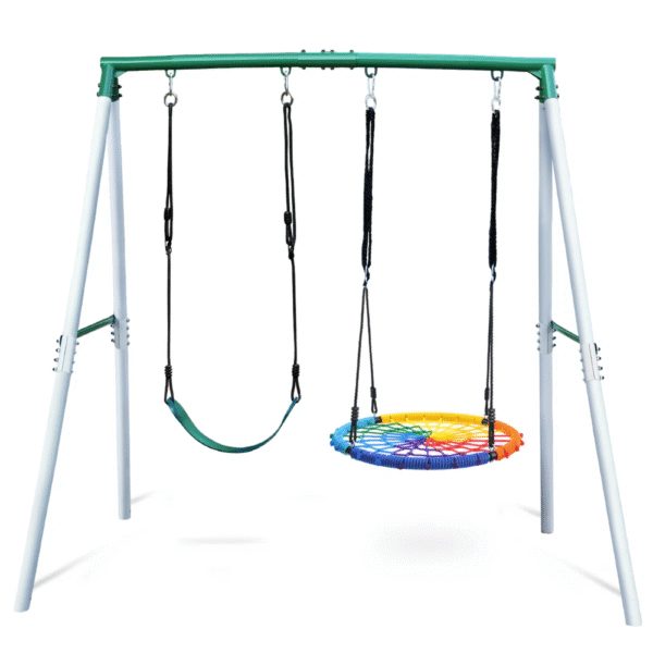 7.5' Heavy Duty Tall Swing Sets For Backyard For Kids And Adults