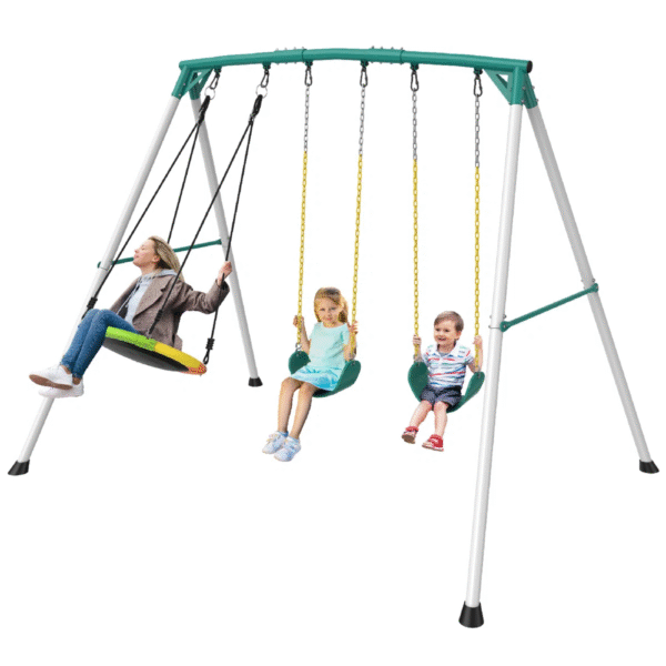 9.5' Heavy Duty Metal Swing Set